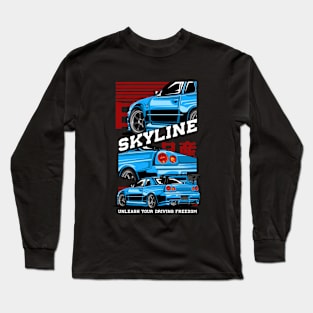 Iconic R34 Skyline GTR Long Sleeve T-Shirt